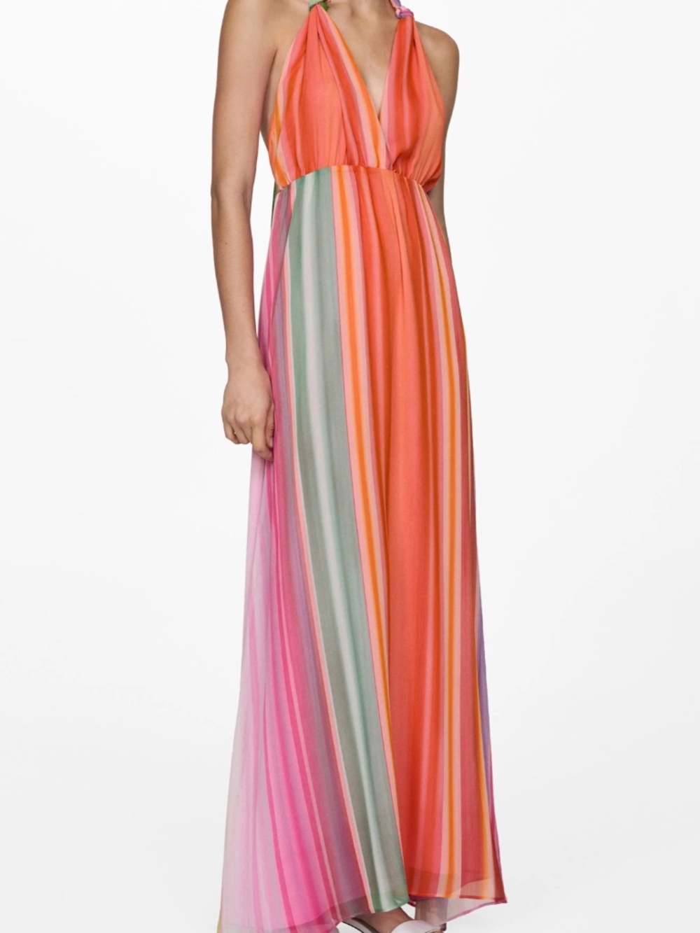 NWT Mango Knot Print Halter Dress